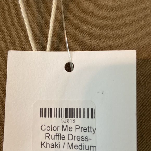 Pink Nickel Ruffled Dress with Bishop Long Sleeves size M brand new length 36” - Picture 5 of 8